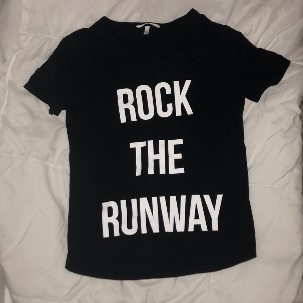 Victoria’s Secret rock the run way T shirt.